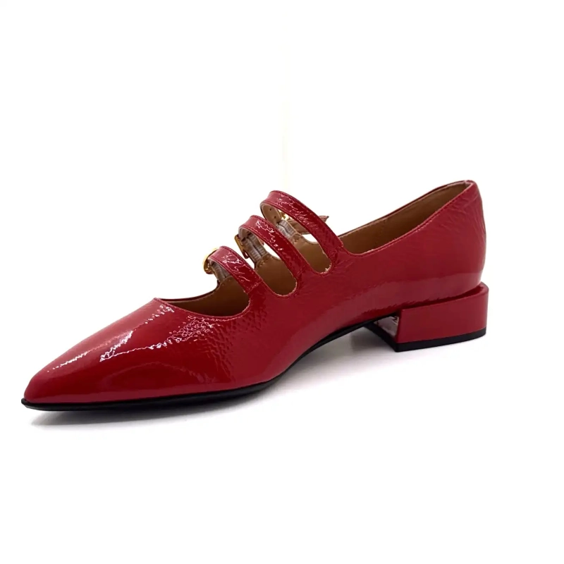 Ivoire Q3520 Cuir Vernis Rouge Ivoire Chaussures