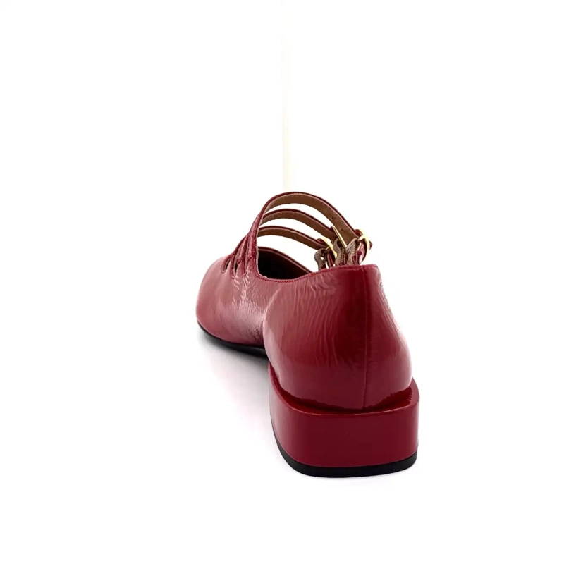 Ivoire Q3520 Rotes Lackleder Ivoire Chaussures