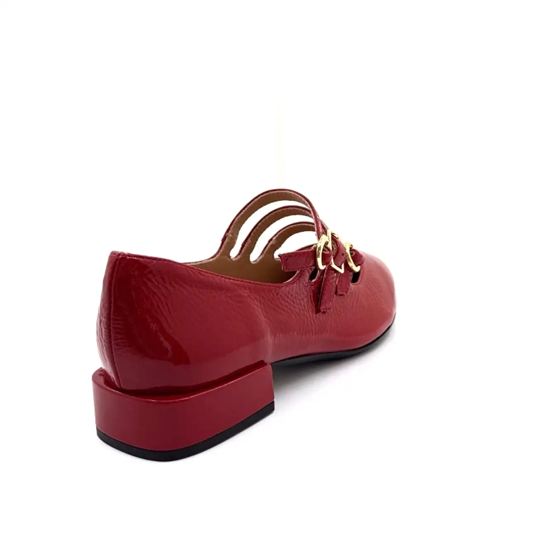 Ivoire Q3520 Couro Envernizado Vermelho Ivoire Chaussures