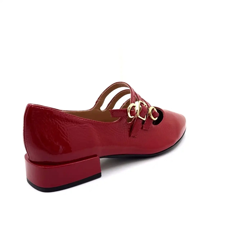 Ivoire Q3520 Cuir Vernis Rouge Ivoire Chaussures