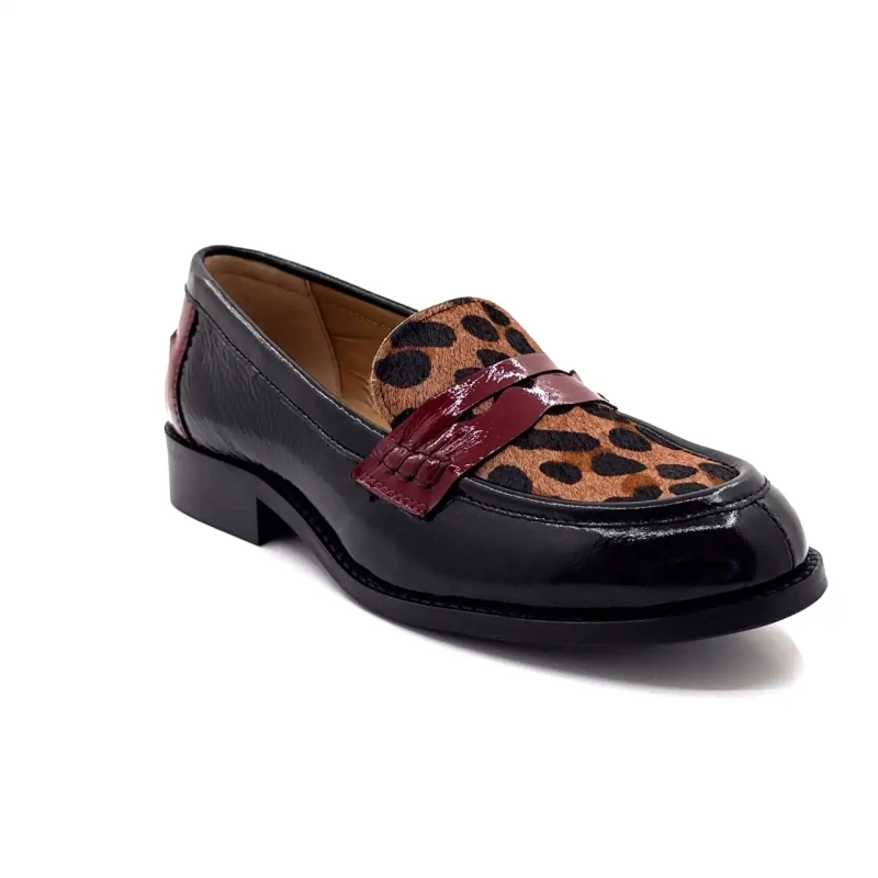 Ivoire 12816 Sort laklæder Bordeaux & Leo Ivoire Chaussures