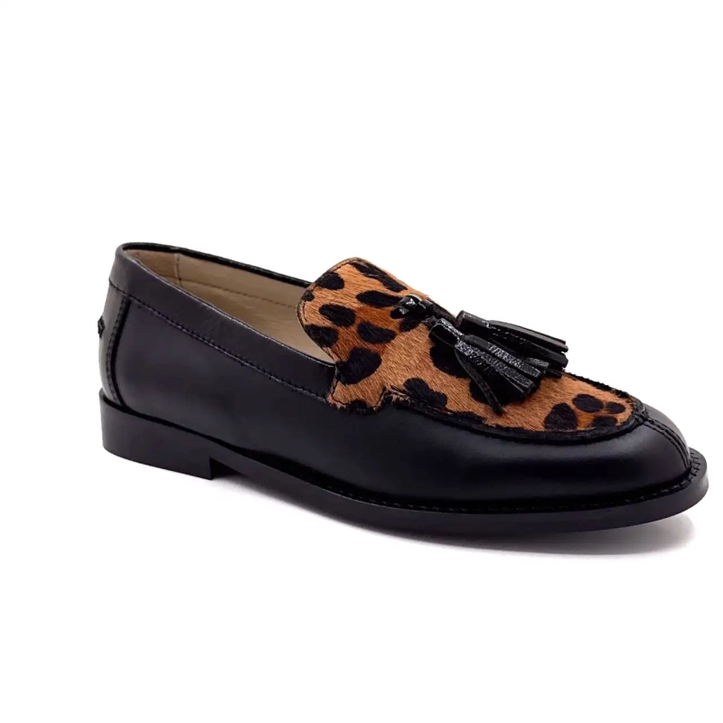 Ivoire 13543 Sort læder & Leo Ivoire Chaussures
