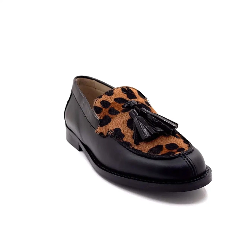 Ivoire 13543 Sort læder & Leo Ivoire Chaussures