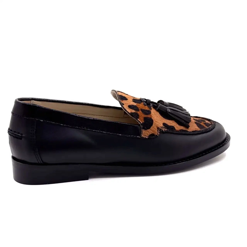 Ivoire 13543 Couro Preto e Leão Ivoire Chaussures
