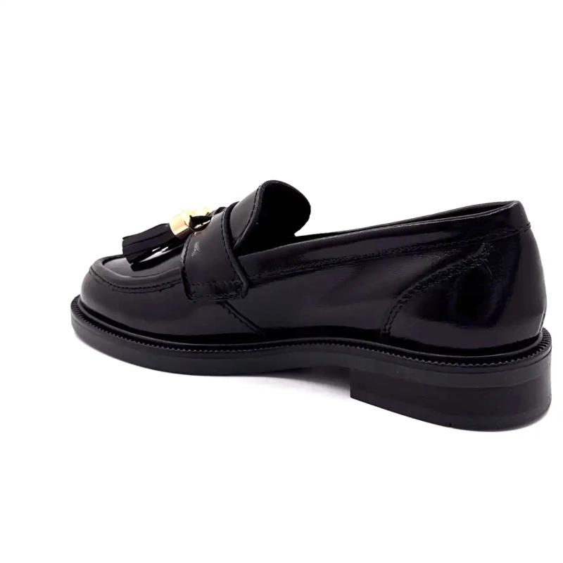 Ivoire 4823 Cuir Glacé Noir Ivoire Chaussures