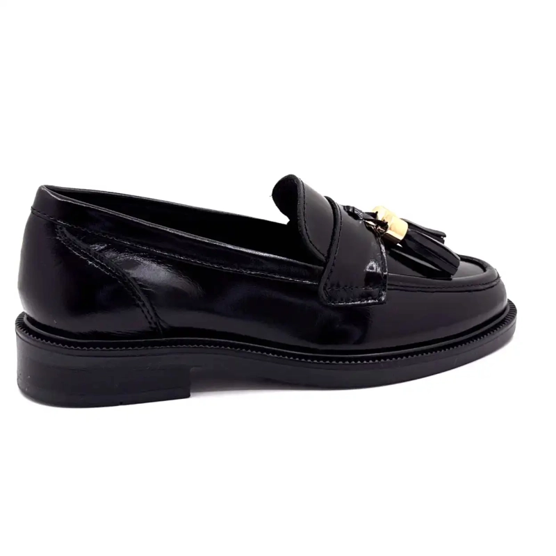 Ivoire 4823 Cuir Glacé Noir Ivoire Chaussures