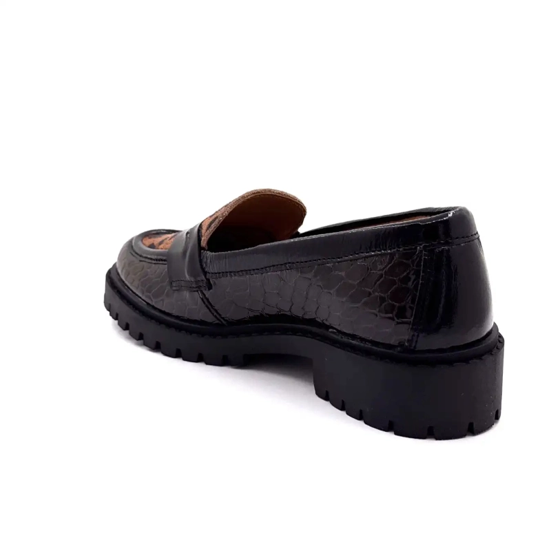 Ivoire 13371 Póni Lakkbőr Barna Oroszlán & Fekete Ivoire Chaussures