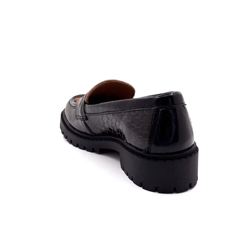 Ivoire 13371 Pony Piele lăcuită Maro Leo & Negru Ivoire Chaussures