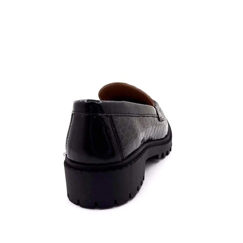 Ivoire 13371 Kucyk Skóra lakierowana Brązowy Lew i Czarny Ivoire Chaussures