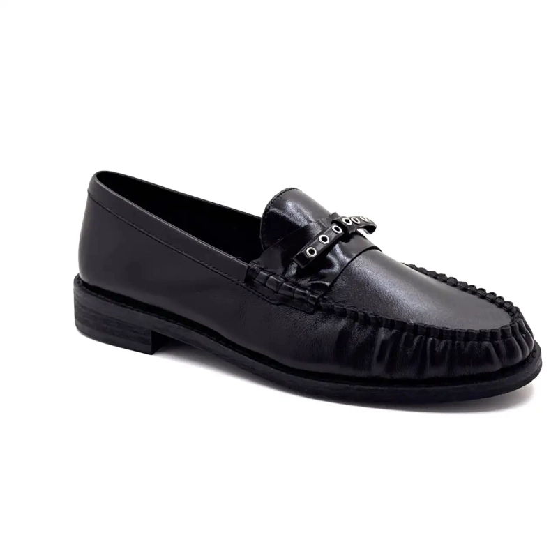 Inuovo Lfg 004 Sort Læder Ivoire Chaussures