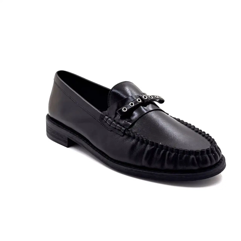 Inuovo Lfg 004 Black Leather Ivoire Chaussures