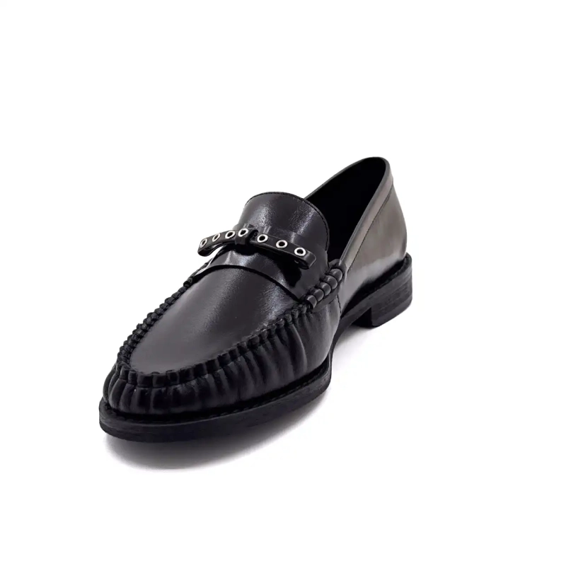 Inuovo Lfg 004 Zwart Leer Ivoire Chaussures