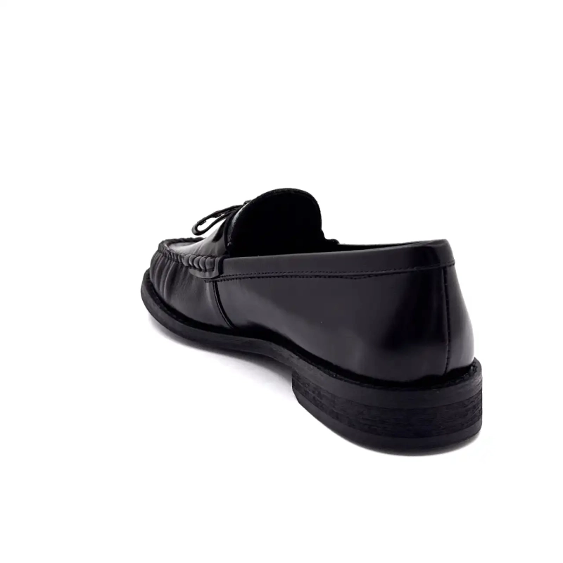 Inuovo Lfg 004 Schwarzes Leder Ivoire Chaussures