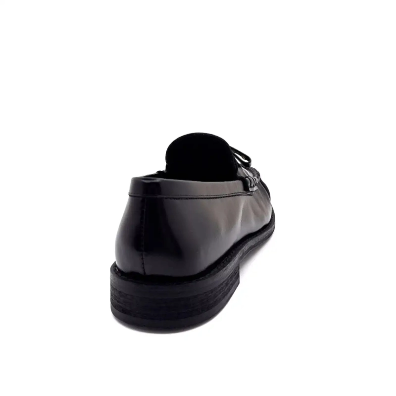 Inuovo Lfg 004 Svart Lær Ivoire Chaussures