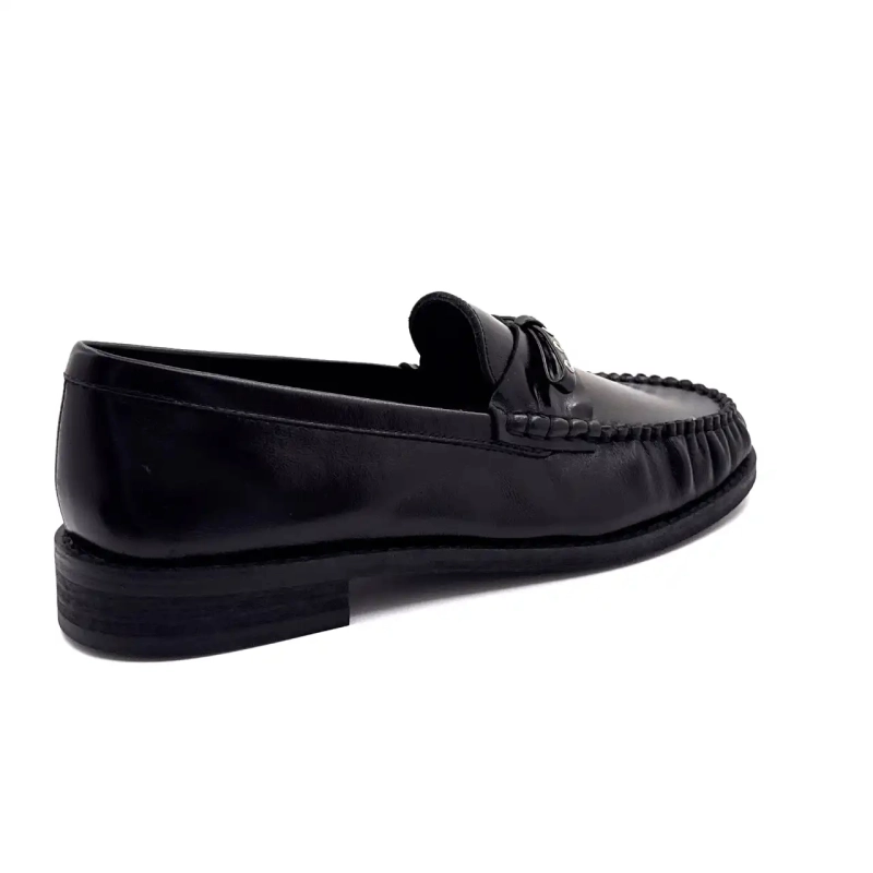 Inuovo Lfg 004 Schwarzes Leder Ivoire Chaussures