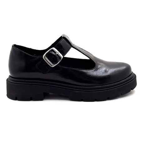 Ivoire 66141 Black Leather Ivoire Chaussures