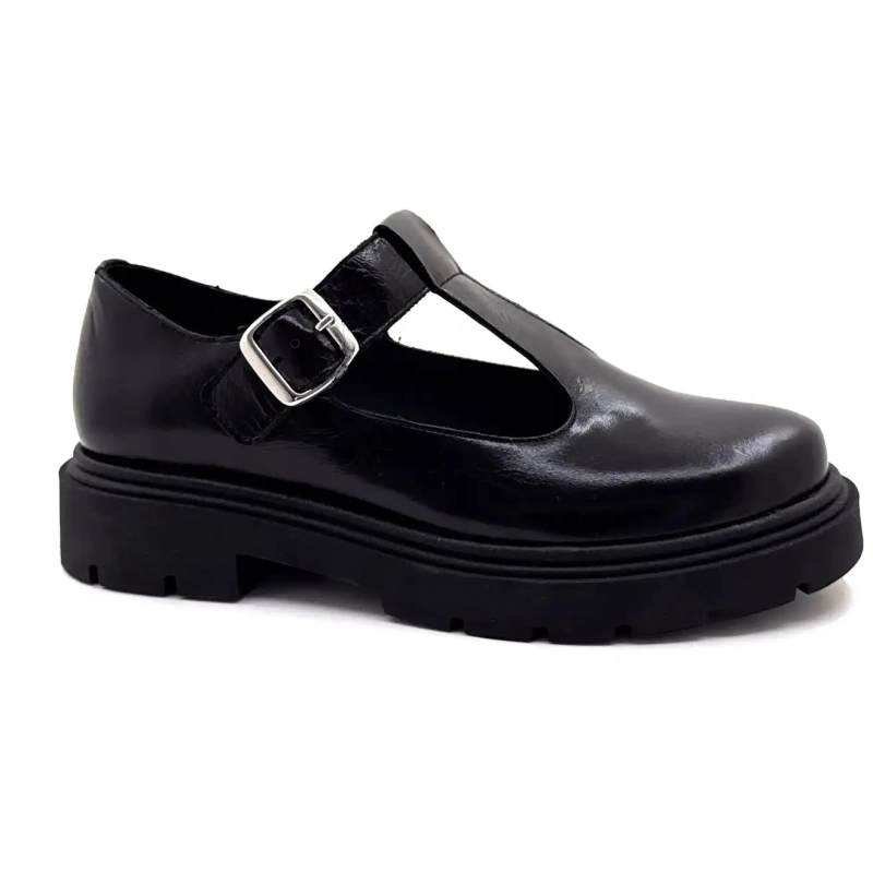 Ivoire 66141 Black Leather Ivoire Chaussures