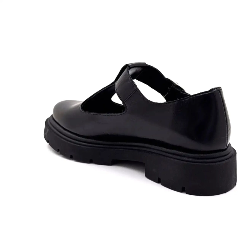 Ivoire 66141 Schwarzes Leder Ivoire Chaussures