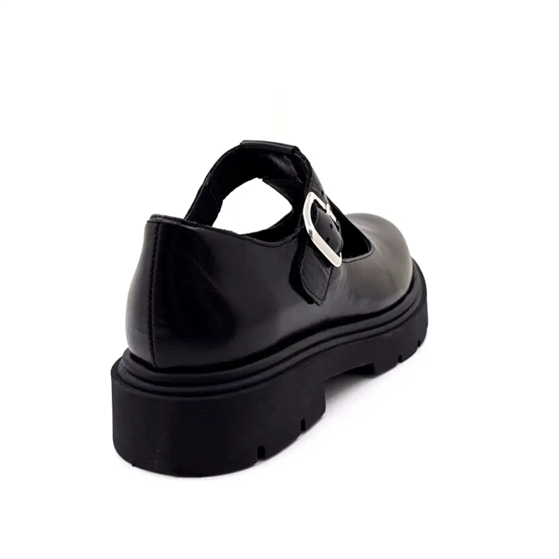 Ivoire 66141 Schwarzes Leder Ivoire Chaussures