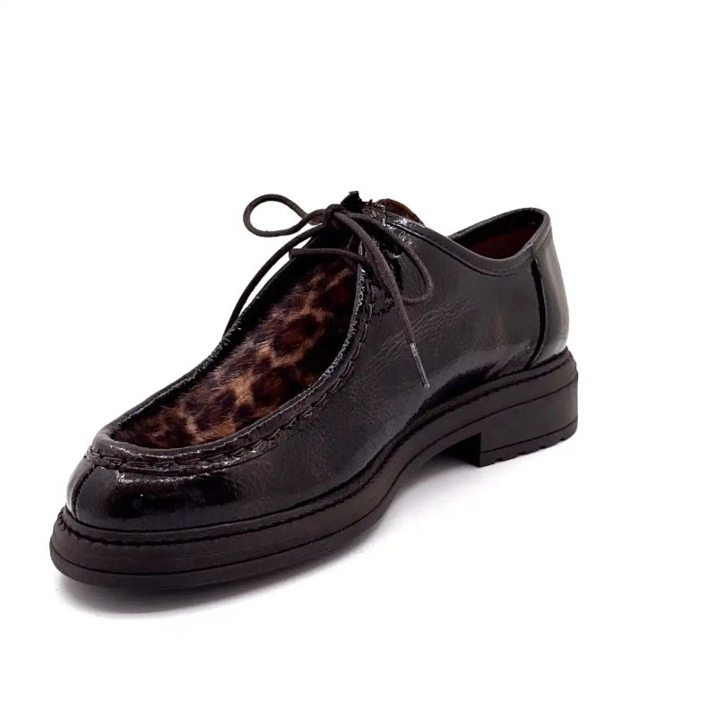 Ivoire Cv 6407 Lackläder Brun Metall & Lejon Ivoire Chaussures