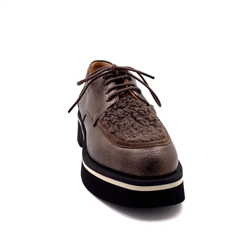 Valter Ivoire Cuero y Gamuza Bronce Ivoire Chaussures