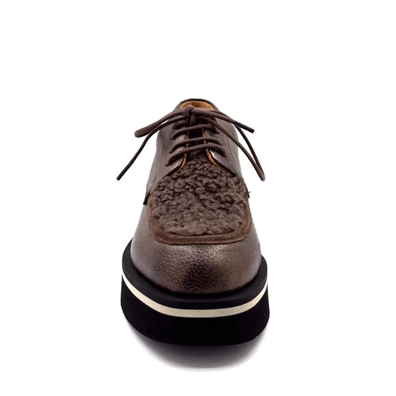 Ivoire Valter-skinn og semsket skinn bronse Ivoire Chaussures