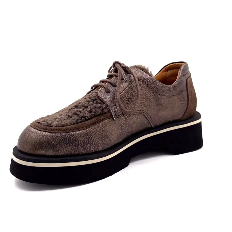 Ivoire Valter-skinn og semsket skinn bronse Ivoire Chaussures