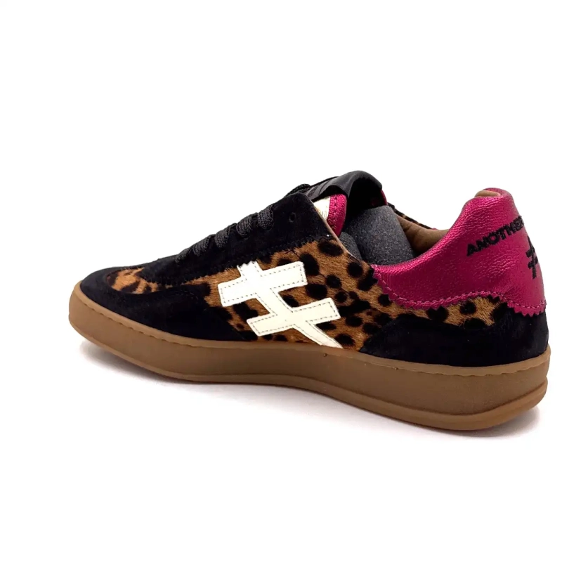 Another Trend A032 W4 A3 Svart Leo Semsket skinn Fuchsia skinn Ivoire Chaussures