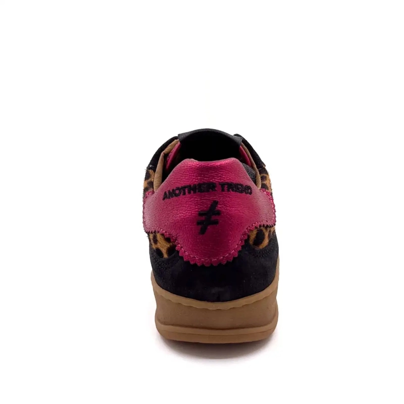 Another Trend A032 W4 A3 Svart Leo Mocka Fuchsia Läder Ivoire Chaussures