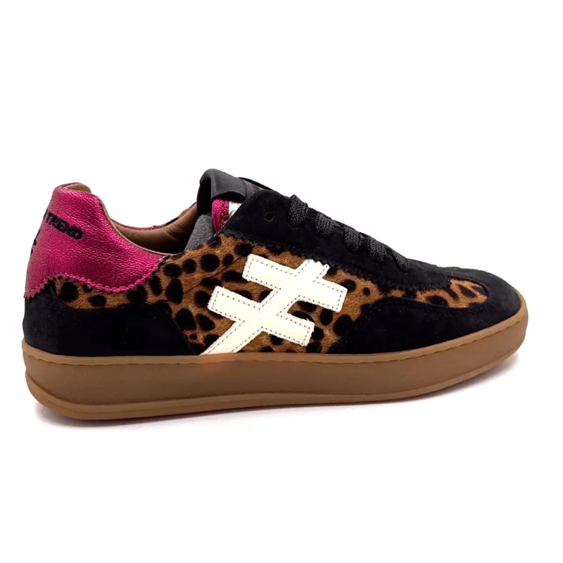 Another Trend A032 W4 A3 Fekete Oroszlán Szürke Bőr Ivoire Chaussures