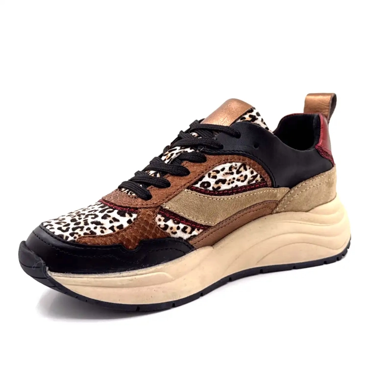 Posh Lpcharu-23poe1 Sort Læder Beige Rød & Leo Ivoire Chaussures