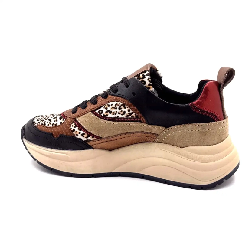 Posh Lpcharu-23poe1 Sort Læder Beige Rød & Leo Ivoire Chaussures