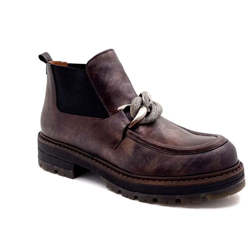 Ivoire Cv 5061 Couro Marrom Cobre Ivoire Chaussures