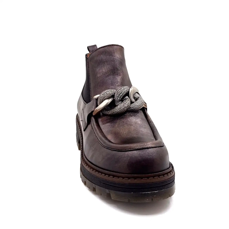 Ivoire Cv 5061 Kupferbraunes Leder Ivoire Chaussures