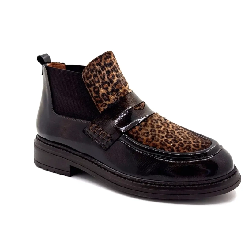 Ivoire Cv 6403 Kopparbrunt Lackläder Leo Ivoire Chaussures