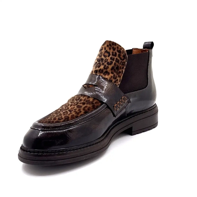 Ivoire Cv 6403 Rézbarna Lakkbőr Leo Ivoire Chaussures