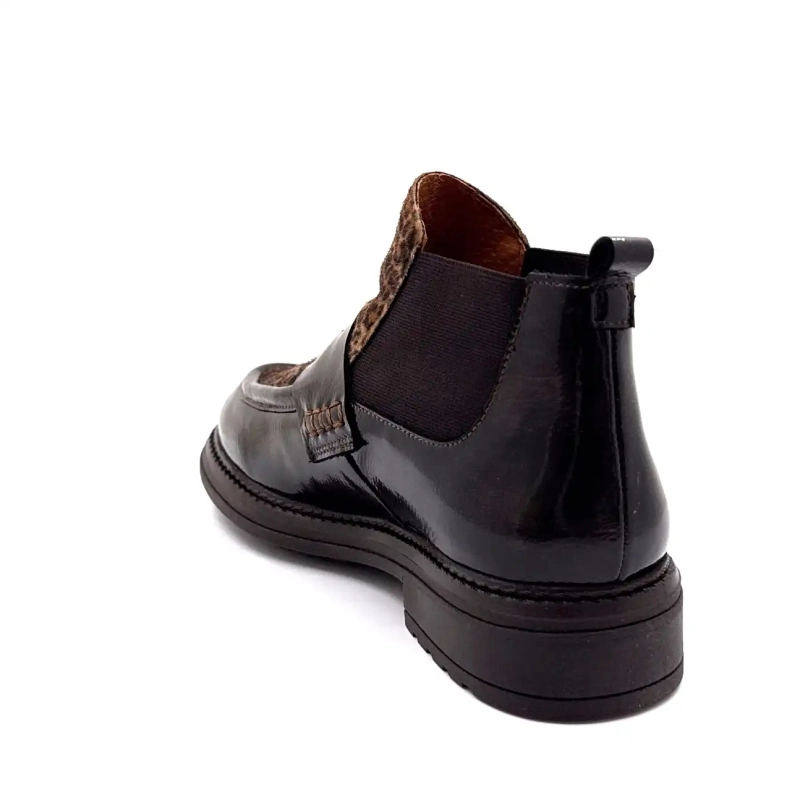 Ivoire Cv 6403 Cuir Vernis Marron Cuivré Léo Ivoire Chaussures