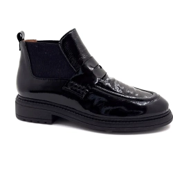 Ivoire Cv 6407 Cuir Vernis Marron Métal & Léo Ivoire Chaussures