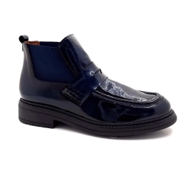 Ivoire Cv 6407 Cuir Vernis Marron Métal & Léo Ivoire Chaussures