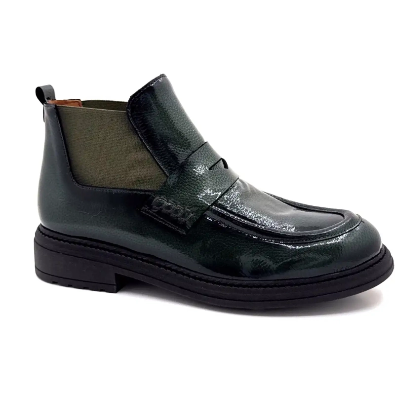 Ivoire CV 6403 Khaki Skóra lakierowana Ivoire Chaussures