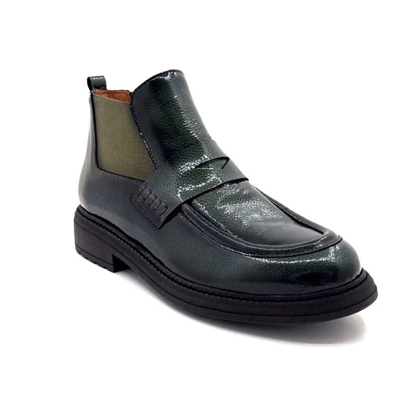 Couro envernizado cáqui Ivoire Cv 6403 Ivoire Chaussures