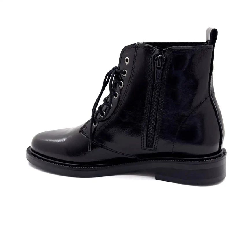 Ivoire 4859 Schwarzes glänzendes Leder Ivoire Chaussures