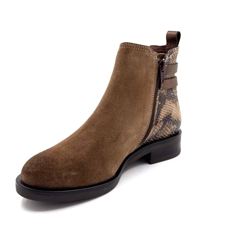 Ivoire 1845 Hasselnøtt Semsket skinn Reptil & Bronseskinn Ivoire Chaussures