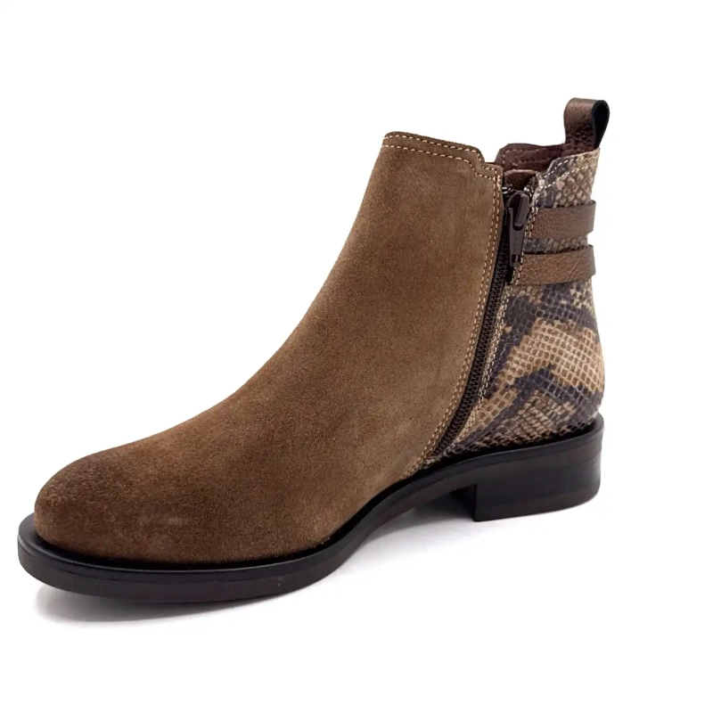 Ivoire 1845 Haselnuss Wildleder Reptil & Bronze Leder Ivoire Chaussures