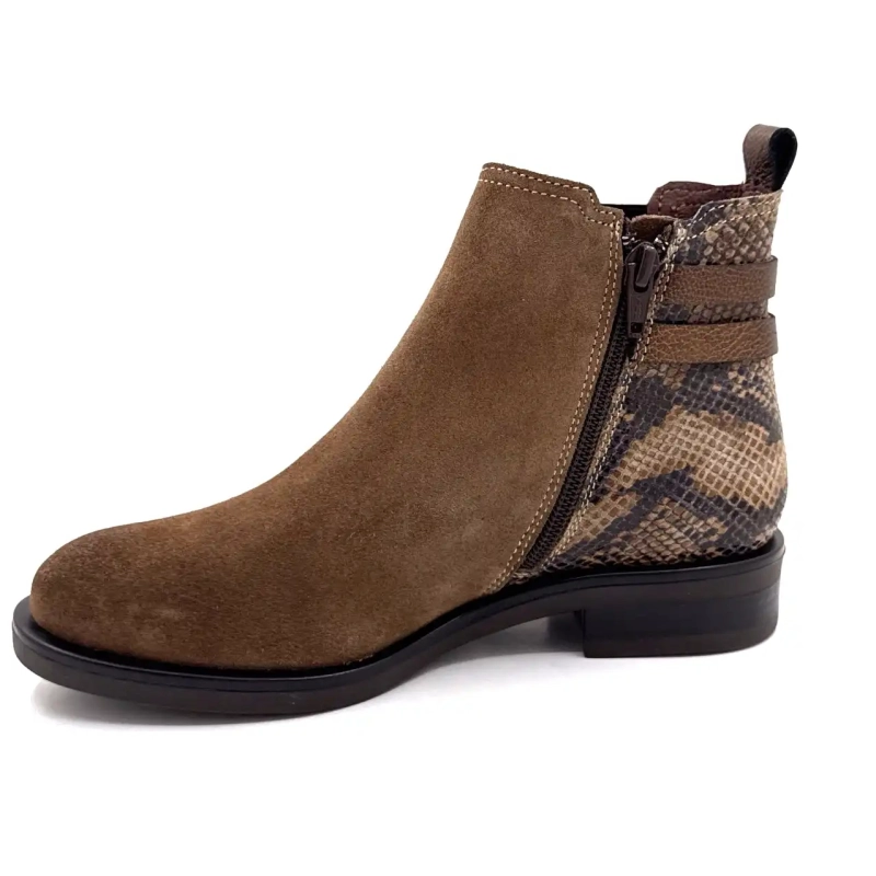 Piele de reptilă și bronz din piele întoarsă Alune Ivoire 1845 Ivoire Chaussures