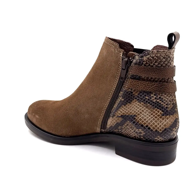 Ivoire 1845 Zamsz orzechowy Gad i skóra brązowa Ivoire Chaussures