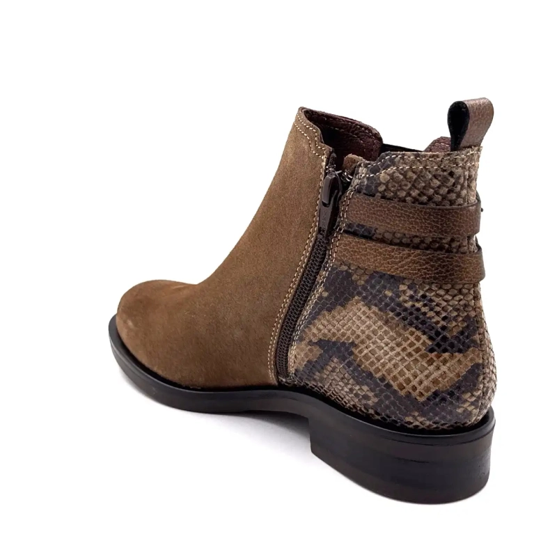 Ivoire 1845 Hazelnut Suede Reptile & Bronze Leather Ivoire Chaussures