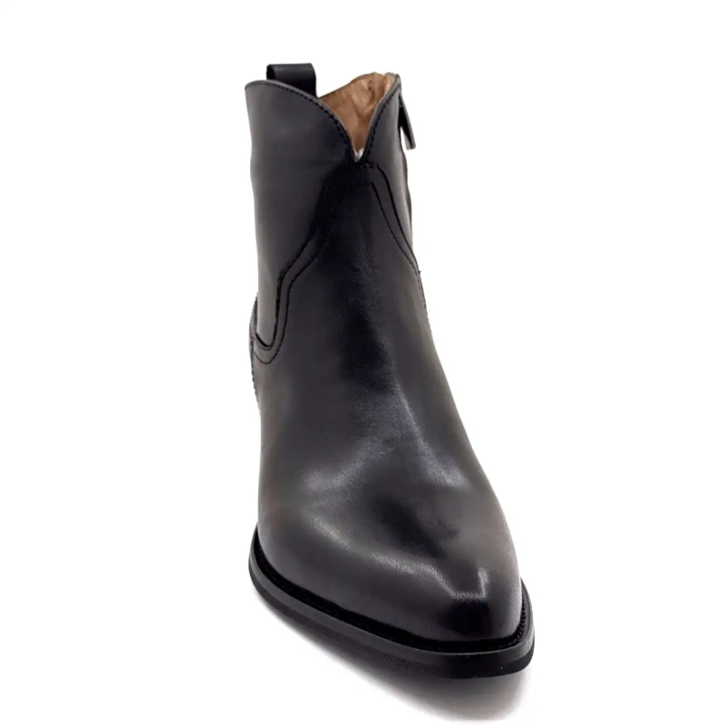 Czarna skóra Muratti S1570c Melyna Ivoire Chaussures