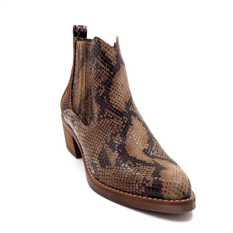 Ivoire 1847 Beige & Braun Reptilleder Ivoire Chaussures