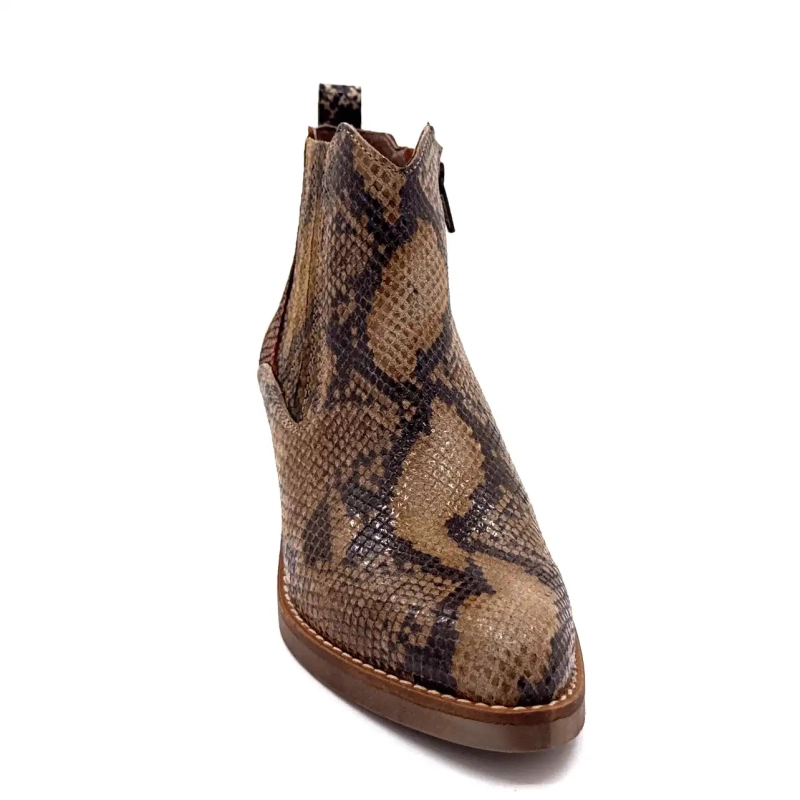 Ivoire 1847 Cuero de reptil beige y marrón Ivoire Chaussures